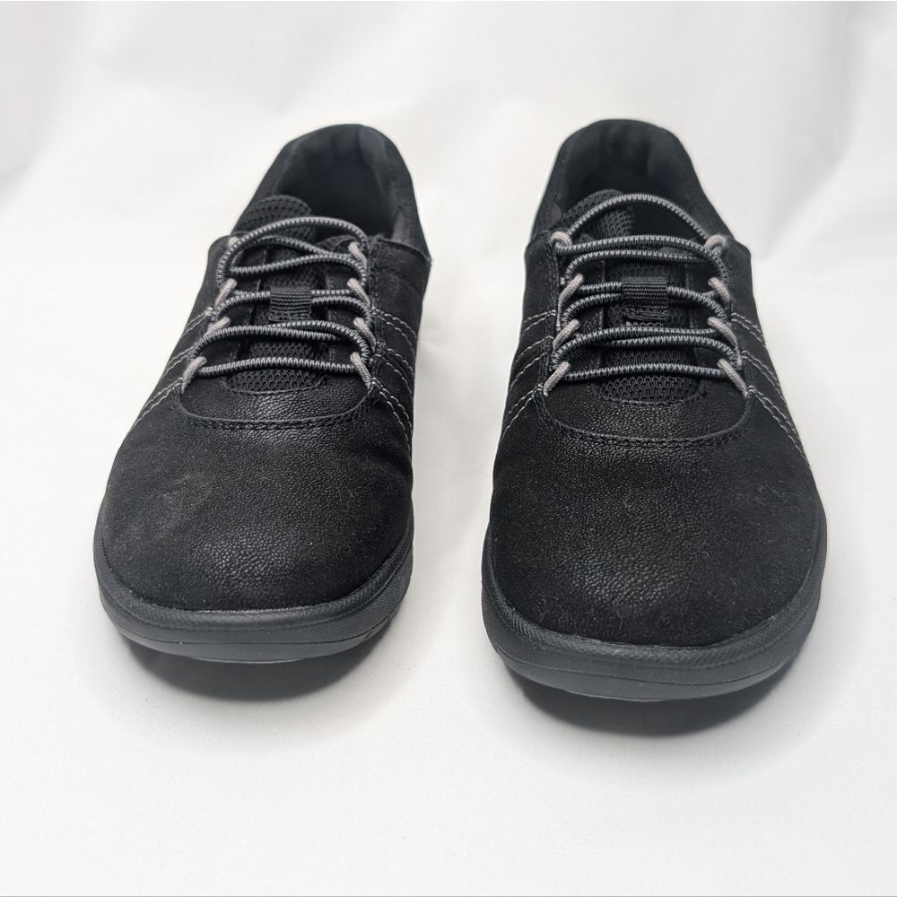 Clarks Women's Adella Stroll Slip On Sneaker Black Shoes Cloudsteppers Walking - Picture 3 of 7